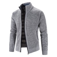 Nowa wiosna jesień sweter z dzianiny moda męska Slim Fit sweter mężczyzn przyczynowe swetry płaszcze solidny kardigan jednorzędowy mężczyzn 5